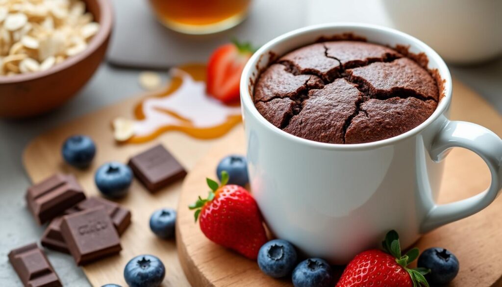 découvrez une recette facile et rapide de mug cake au chocolat healthy, moelleux et savoureux, parfaite pour une pause gourmande sans culpabilité.